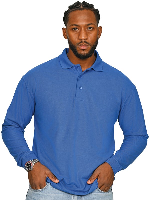 Long Sleeve Polo Shirt Royal Blue
